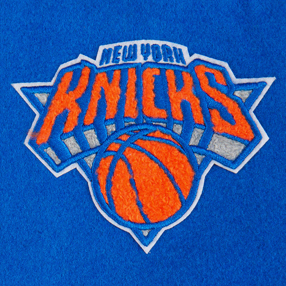 NBA NEW YORK KNICKS RETRO CLASSIC LITTLE BOYS RIB WOOL VARSITY JACKET