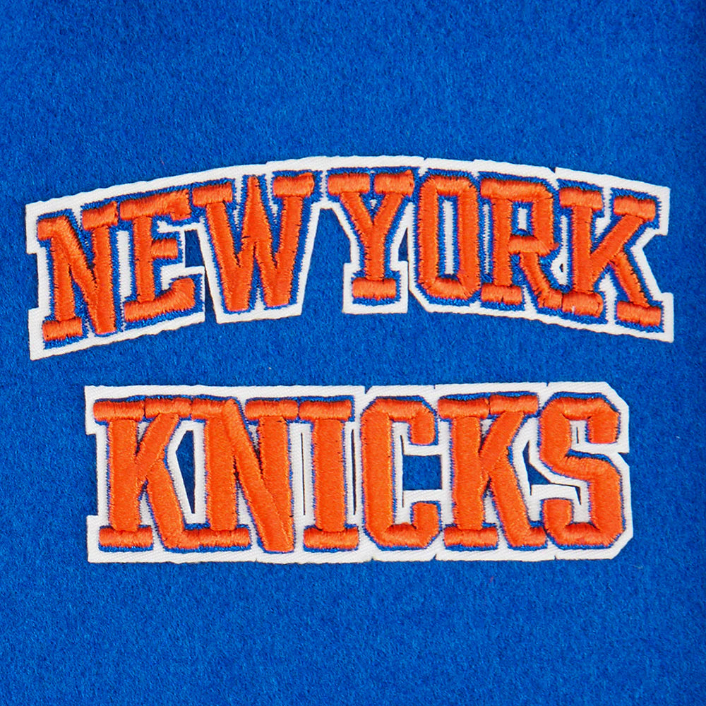 NBA NEW YORK KNICKS RETRO CLASSIC LITTLE BOYS RIB WOOL VARSITY JACKET