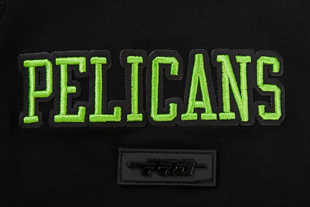 NBA NEW ORLEANS PELICANS MARDI GRAS MEN'S CHEST STACKED LOGO TEE