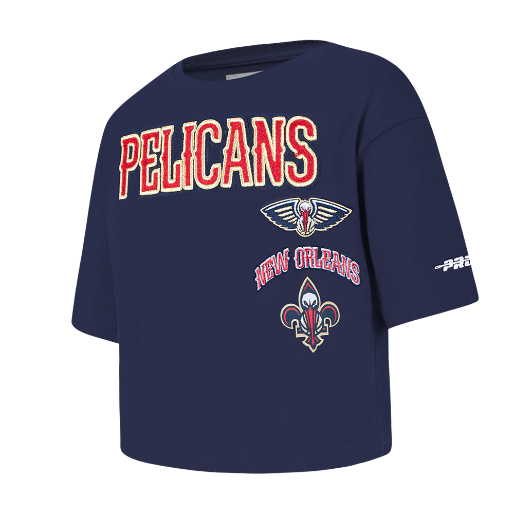NBA NEW ORLEANS PELICANS RETRO CLASSIC TODDLER GIRLS SHORT SLEEVE BOXY TEE