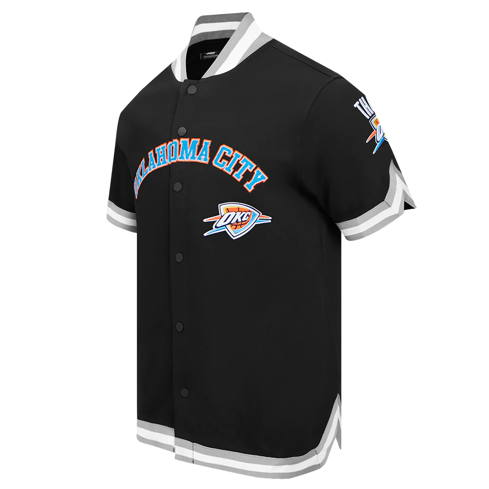 NBA OKLAHOMA CITY THUNDER CLASSIC MEN'S PRO SS DOUBLE KNIT JACKET