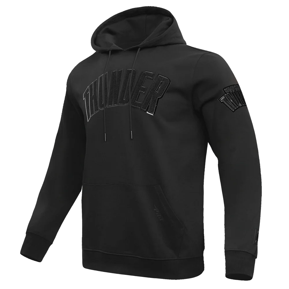 NBA OKLAHOMA CITY THUNDER TRIPLE BLACK MEN'S DK PO HOODIE