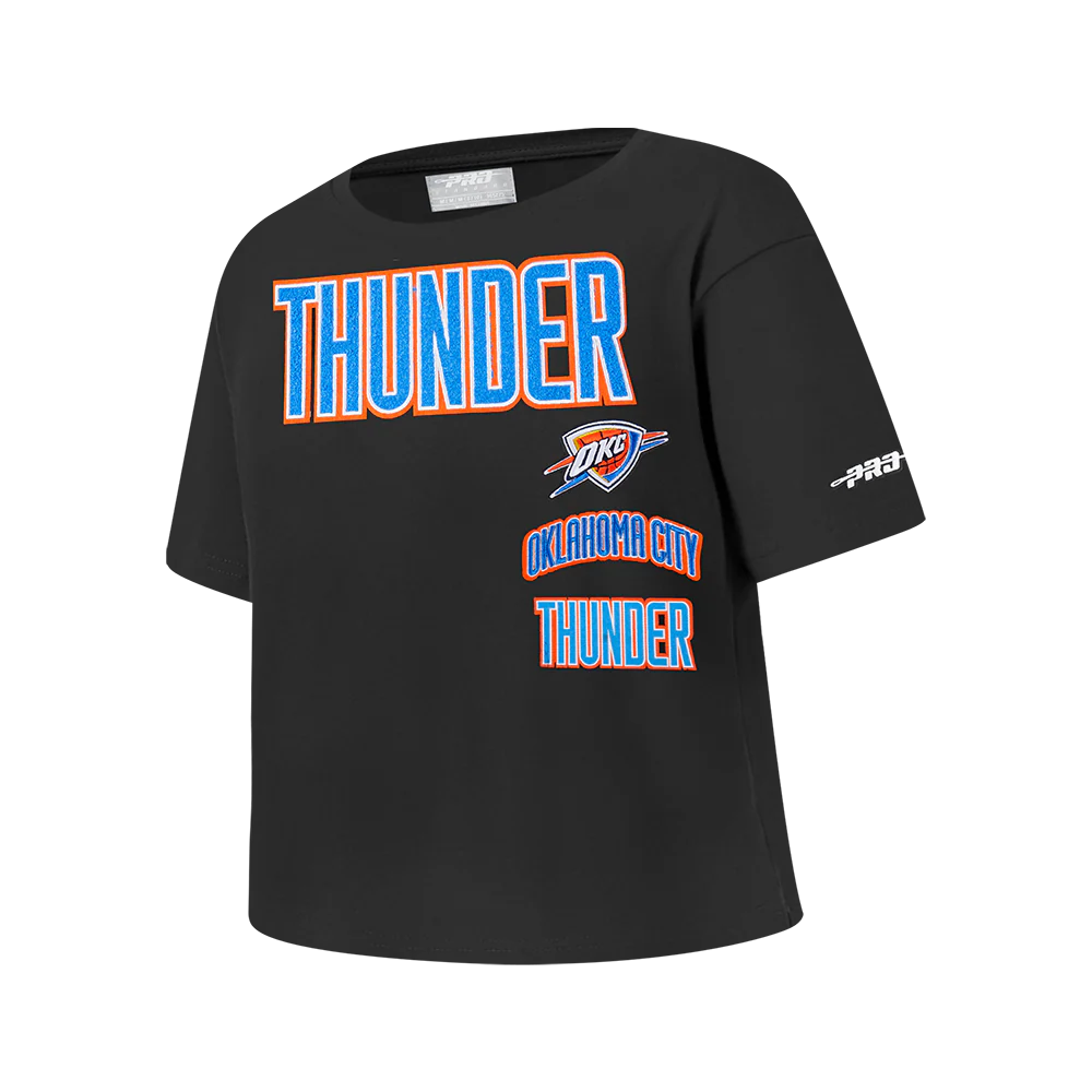 NBA OKLAHOMA CITY THUNDER RETRO CLASSIC BIG GIRLS SHORT SLEEVE BOXY TEE