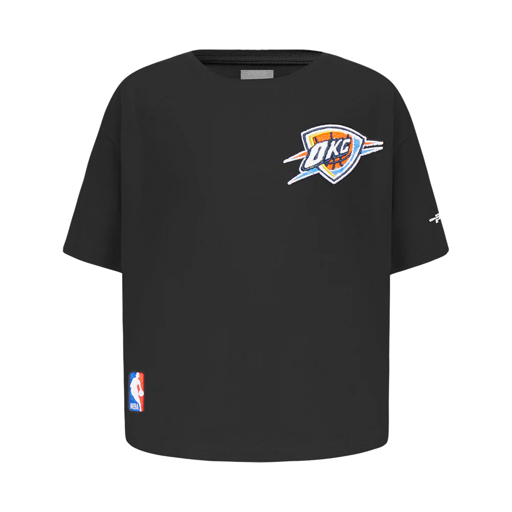 NBA OKLAHOMA CITY THUNDER CLASSIC LITTLE GIRLS SHORT SLEEVE BOXY TEE