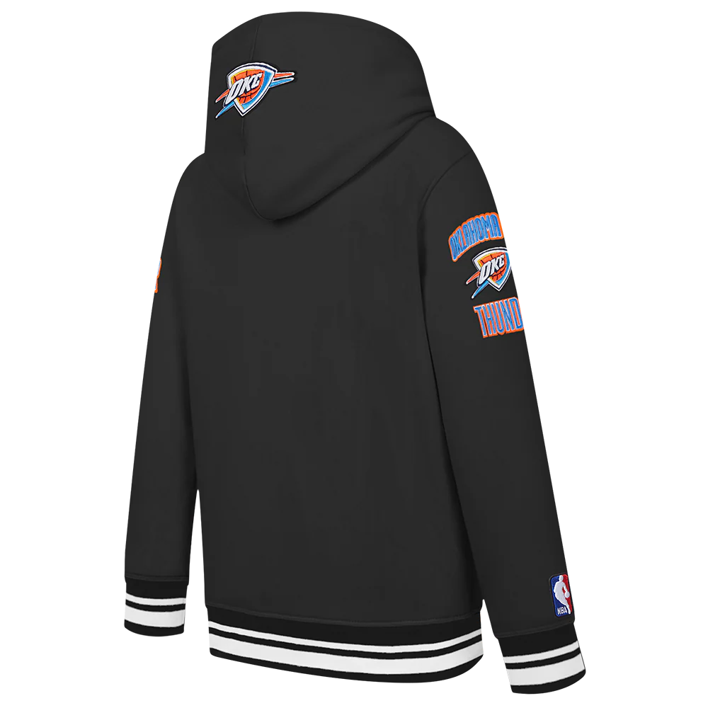 NBA OKLAHOMA CITY THUNDER RETRO CLASSIC TODDLER BOYS RIB FLEECE PULLOVER HOODIE