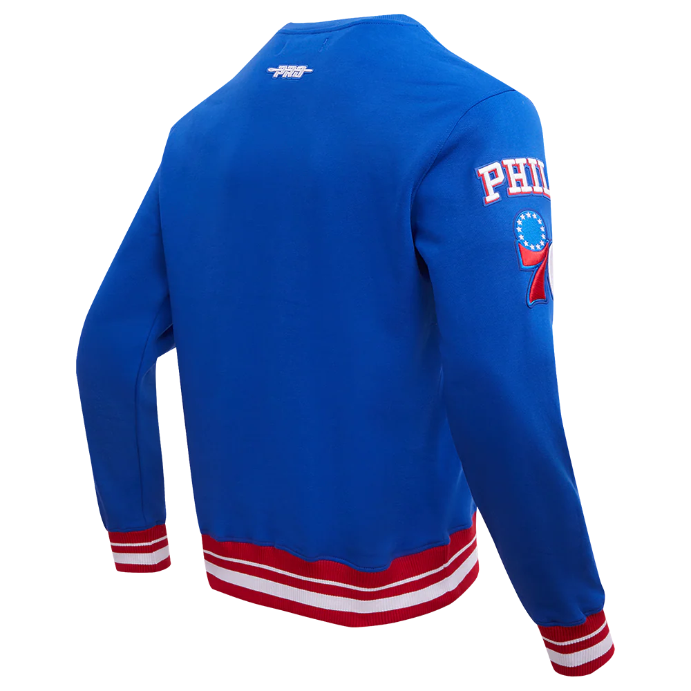NBA PHILADELPHIA 76ERS MASHUP MEN'S RIB CREWNECK