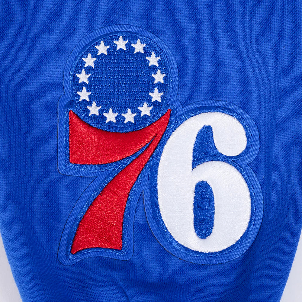 NBA PHILADELPHIA 76ERS WINGSPAN MEN'S DROP SHOULDER FLEECE PULLOVER HOODIE