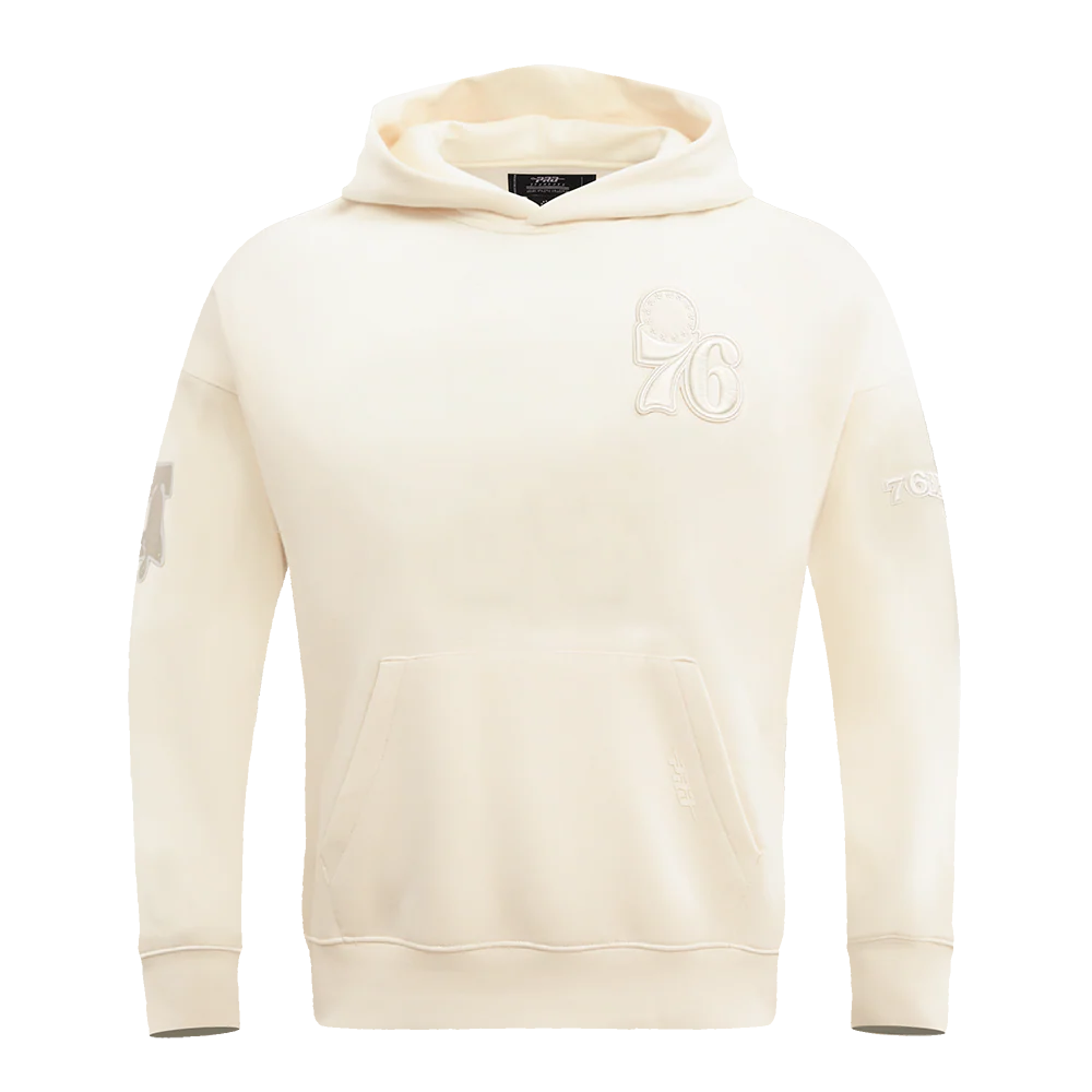 NBA PHILADELPHIA 76ERS NEUTRAL DROP SHOULDER MEN'S PULLOVER HOODIE