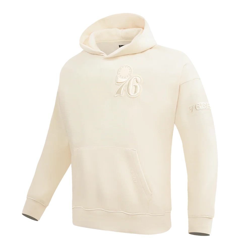 NBA PHILADELPHIA 76ERS NEUTRAL DROP SHOULDER MEN'S PULLOVER HOODIE