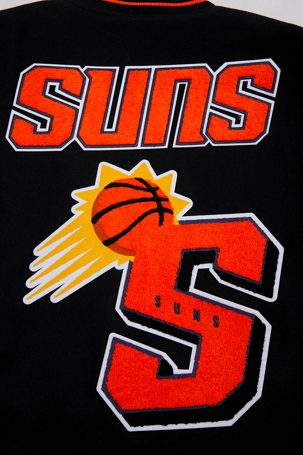 NBA PHOENIX SUNS MASHUP MEN'S RIB WOOL VARSITY JACKET