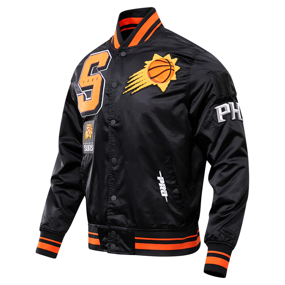 NBA PHOENIX SUNS MASHUP MEN'S RIB SATIN JACKET