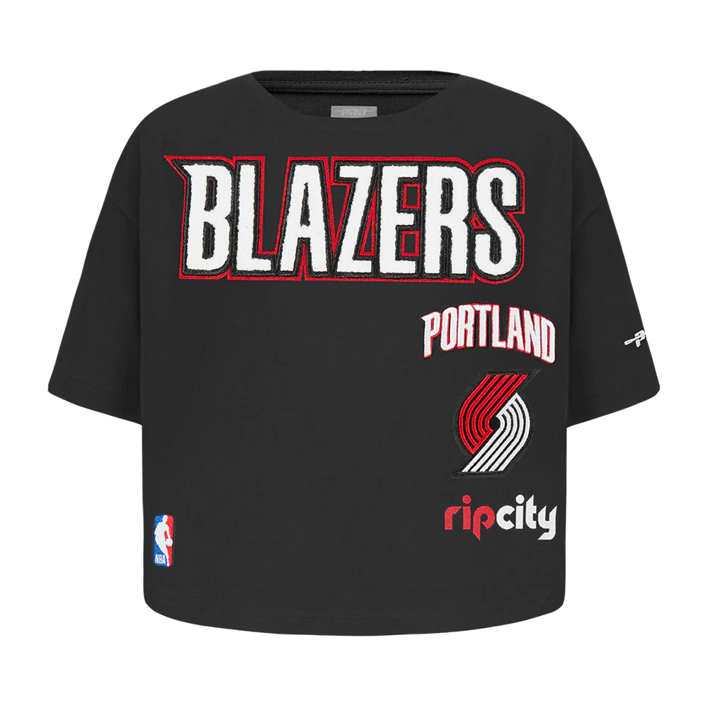 NBA PORTLAND TRAIL BLAZERS RETRO CLASSIC TODDLER GIRLS SHORT SLEEVE BOXY TEE