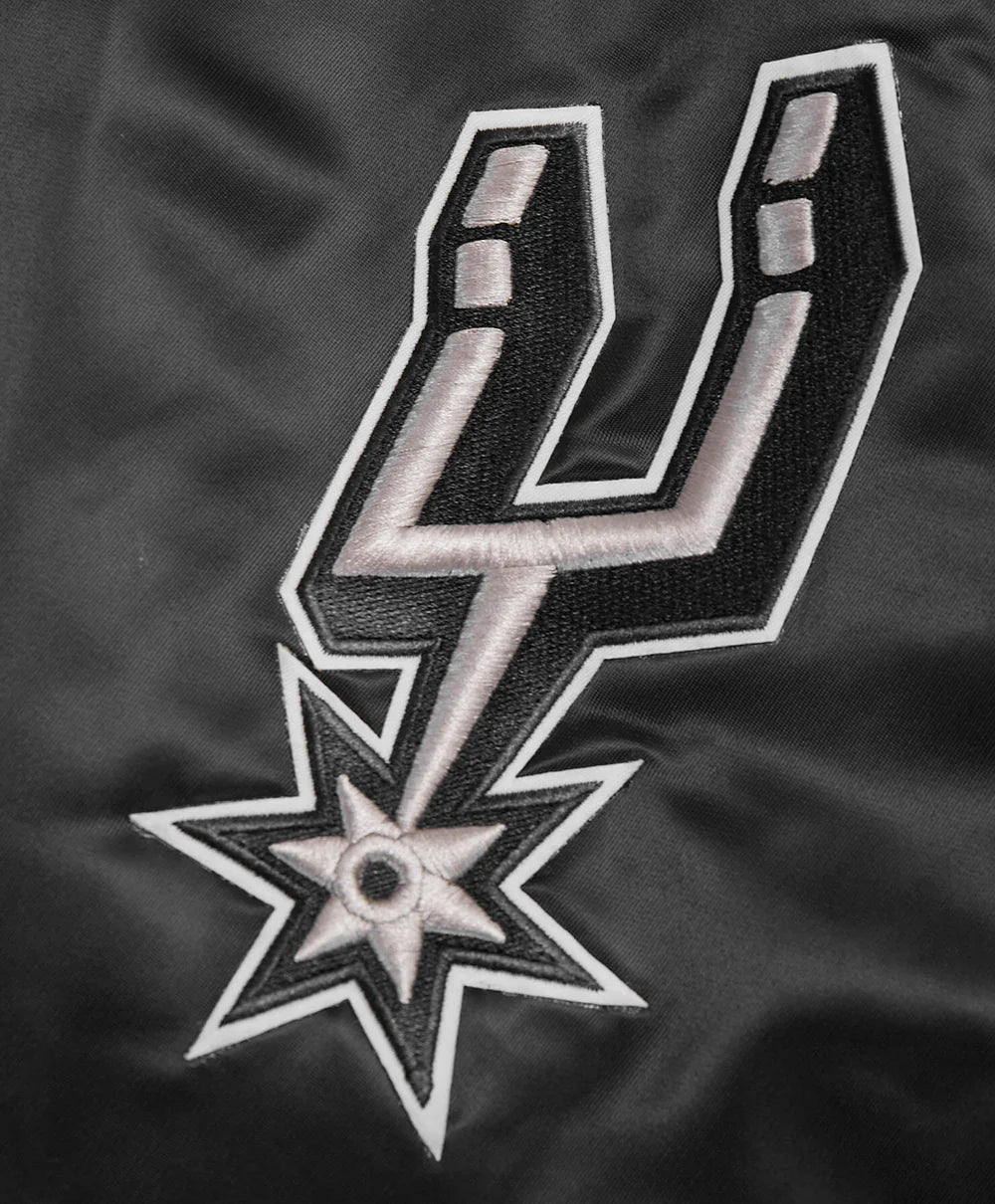 NBA SAN ANTONIO SPURS BIG LOGO MEN'S SATIN JACKET