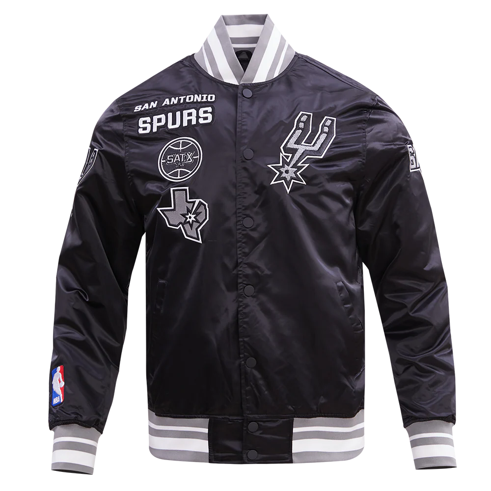 NBA SAN ANTONIO SPURS RETRO CLASSIC MEN'S RIB SATIN JACKET
