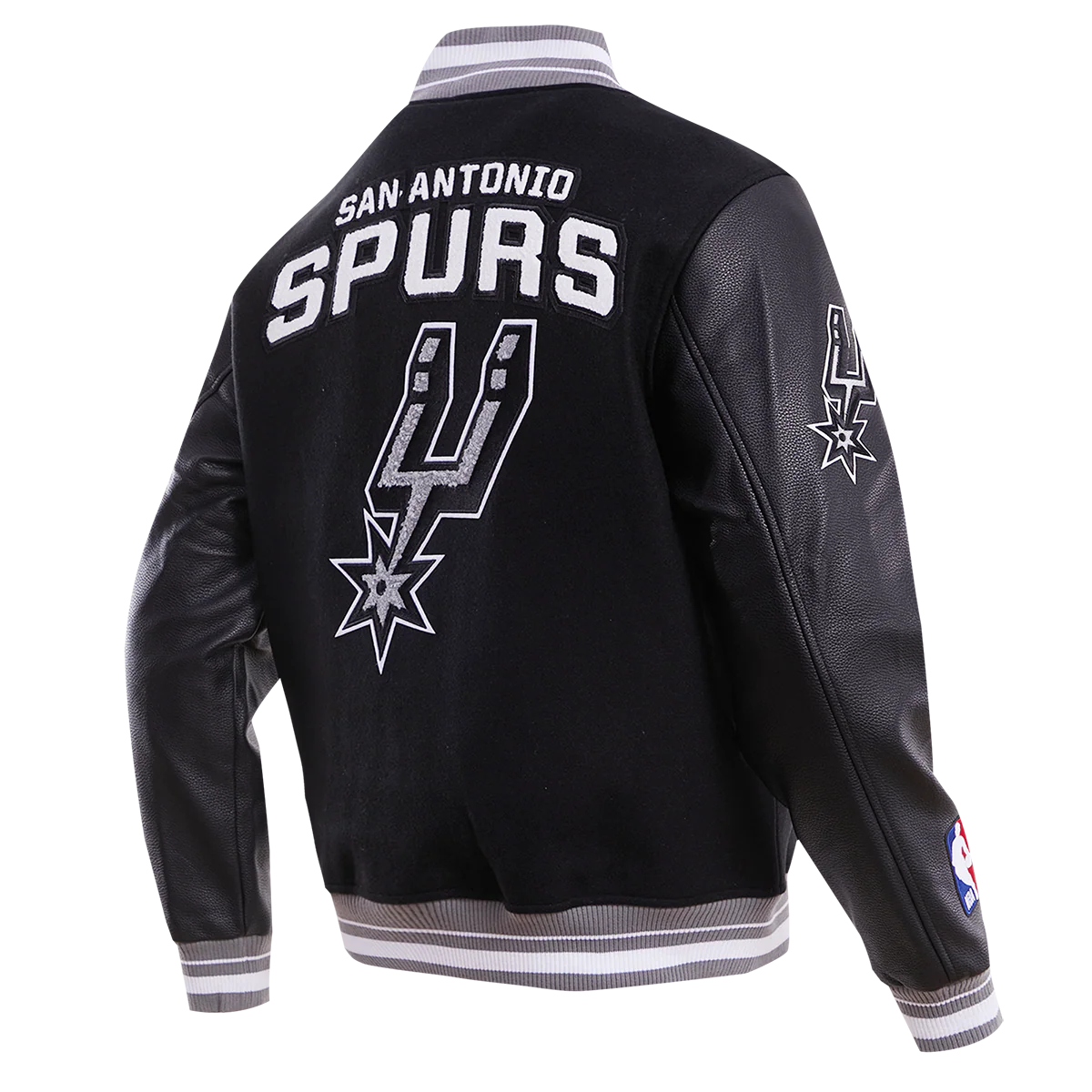 NBA SAN ANTONIO SPURS RETRO CLASSIC MEN'S RIB WOOL VARSITY JACKET