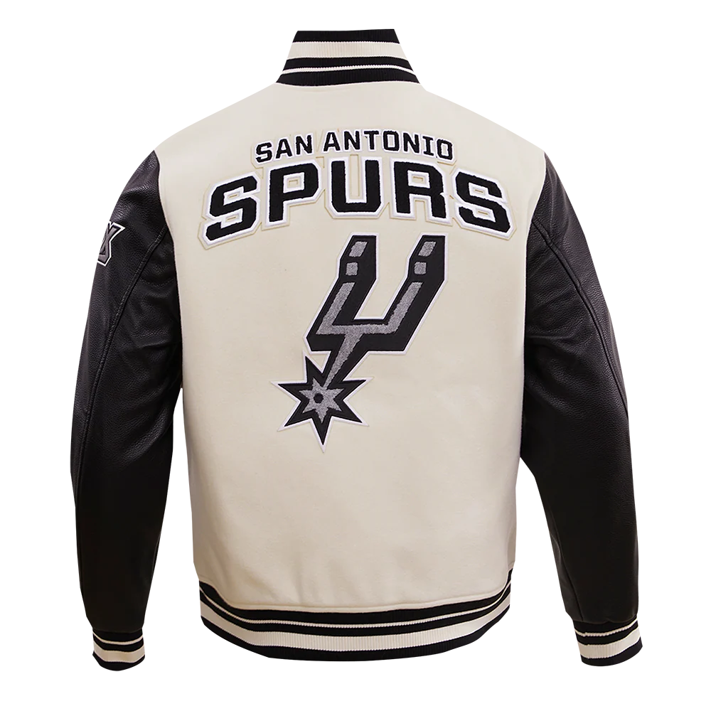 NBA SAN ANTONIO SPURS RETRO CLASSIC MEN'S RIB WOOL VARSITY JACKET