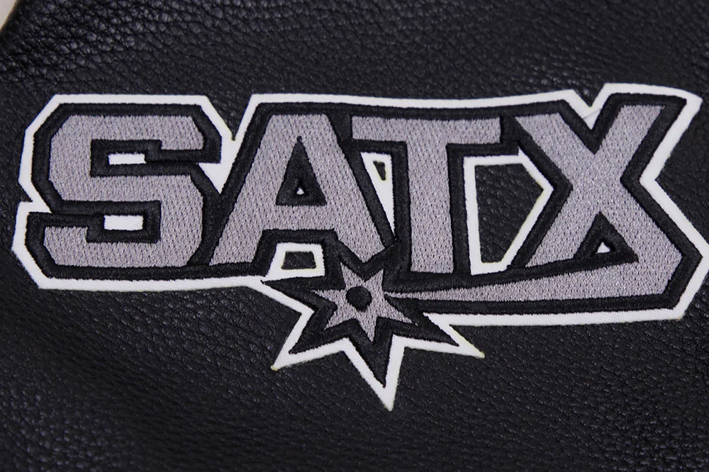 NBA SAN ANTONIO SPURS RETRO CLASSIC MEN'S RIB WOOL VARSITY JACKET
