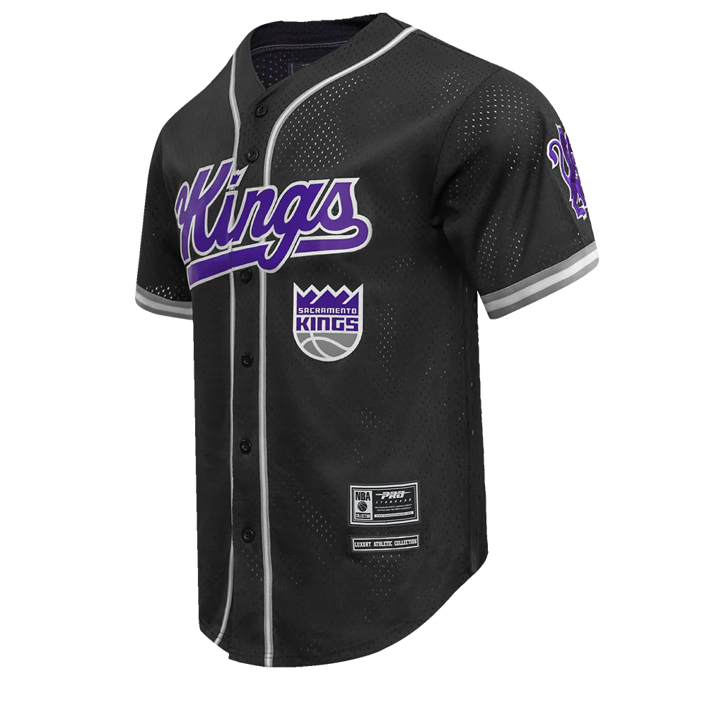 NBA SACRAMENTO KINGS CLASSIC MEN'S MESH BUTTON DOWN JERSEY