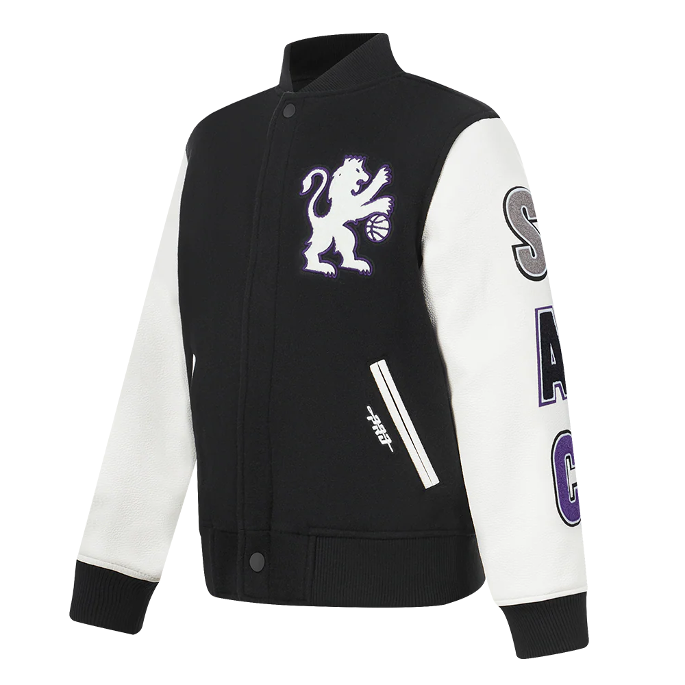 NBA SACRAMENTO KINGS CLASSIC BIG BOYS WOOL VARSITY JACKET