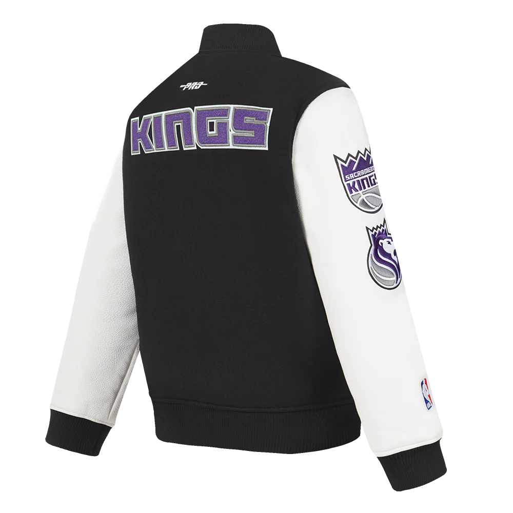 NBA SACRAMENTO KINGS CLASSIC BIG BOYS WOOL VARSITY JACKET
