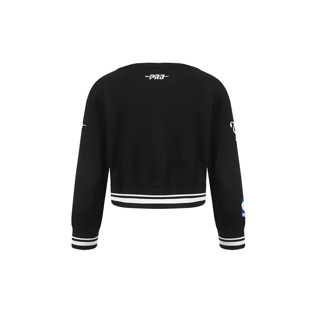 NBA SACRAMENTO KINGS RETRO CLASSIC TODDLER GIRLS RIB FLEECE CREWNECK