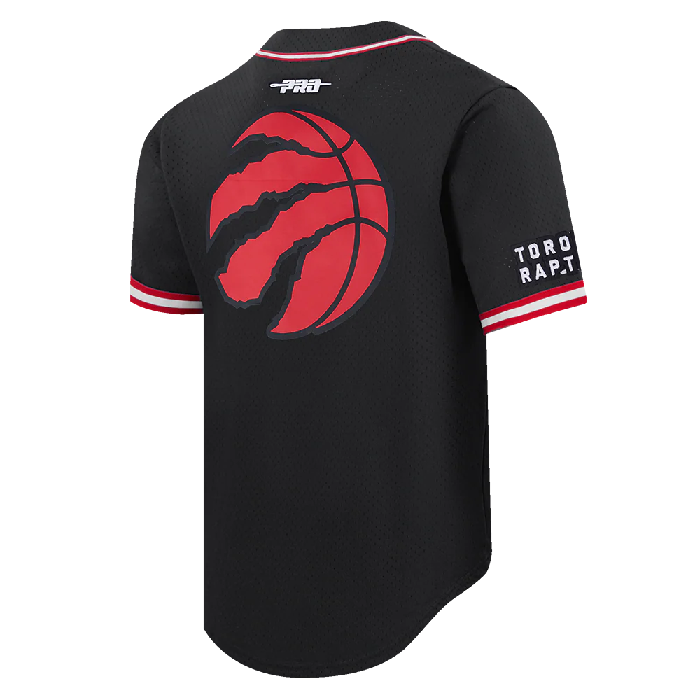 NBA TORONTO RAPTORS SCOTTIE BARNES #4 CLASSIC MESH PNN MEN'S MESH BUTTON DOWN SHIRT