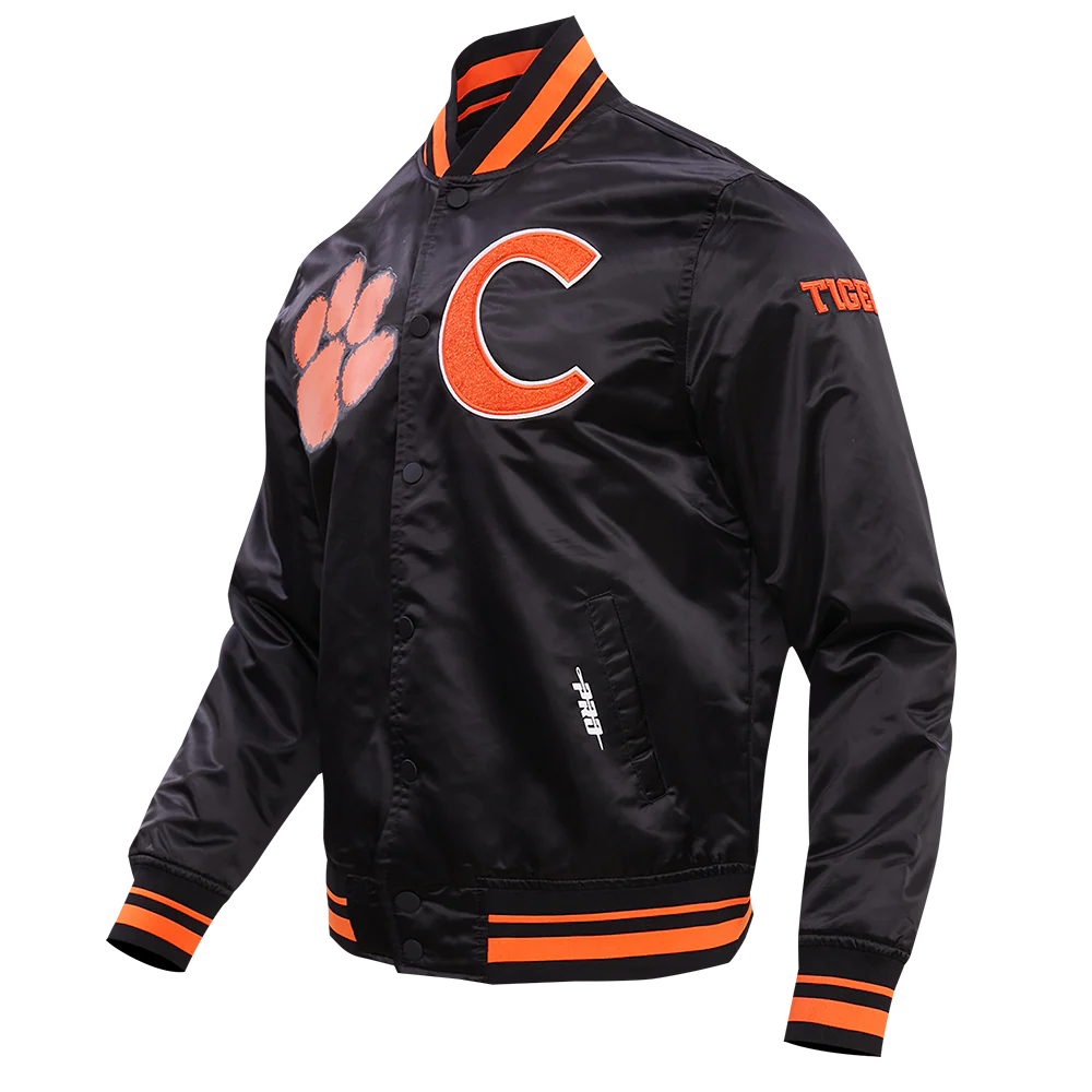 CLEMSON UNIVERSITY CLASSIC RIB SATIN JACKET
