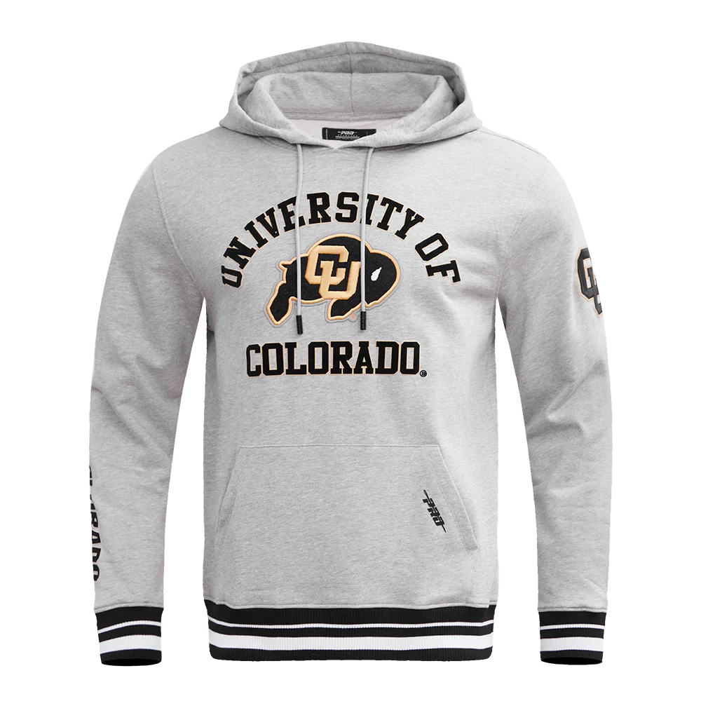 UNIVERSITY OF COLORADO CLASSIC MEN'S STACKED LOGO PULLOVER HOODIE