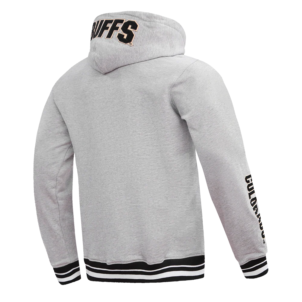 UNIVERSITY OF COLORADO CLASSIC MEN'S STACKED LOGO PULLOVER HOODIE