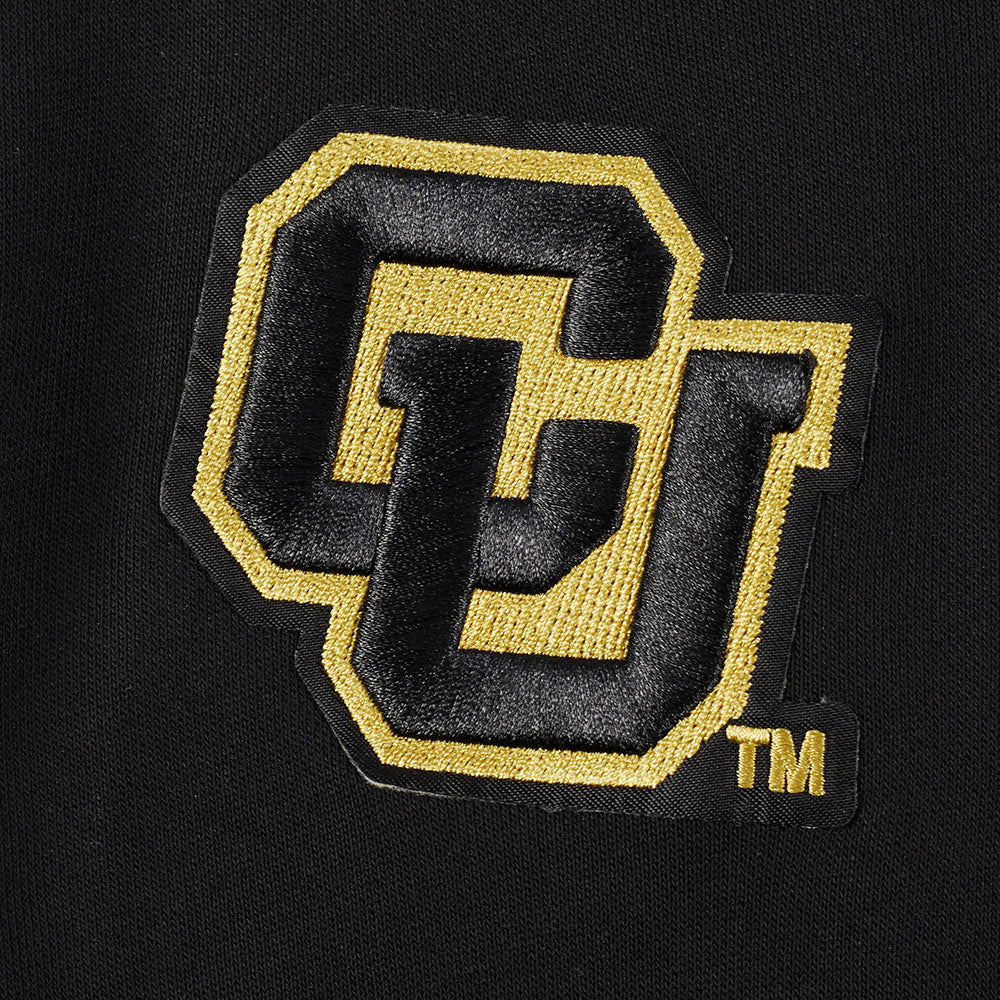 UNIVERSITY OF COLORADO CLASSIC WOMEN'S RIB FLEECE CROPPED PULLOVER HOODIE