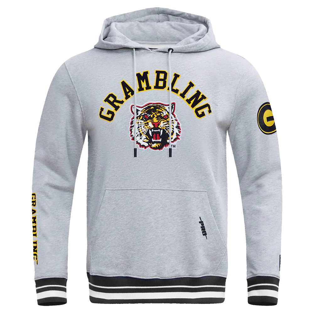GRAMBLING STATE UNIVERSITY CLASSIC MEN'S STACKED LOGO PULLOVER HOODIE