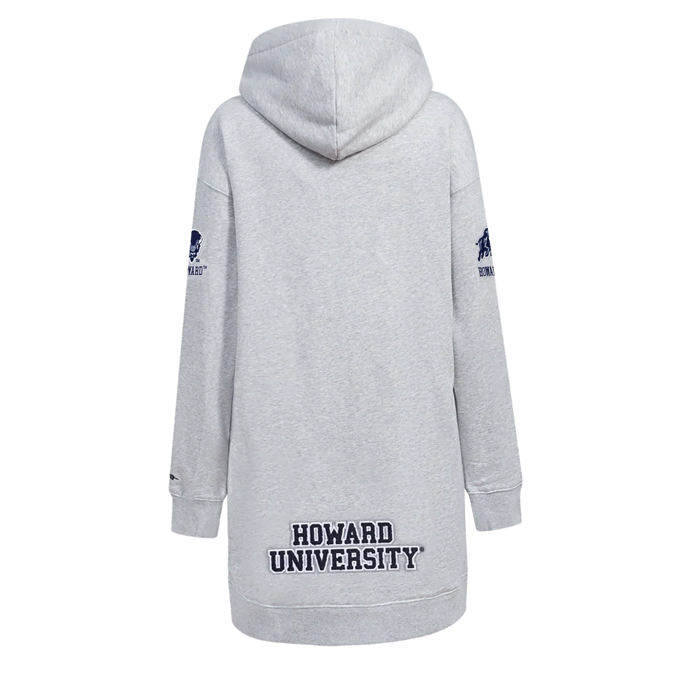 HOWARD UNIVERSITY CLASSIC WOMEN'S FLEECE HOODIE DRESS