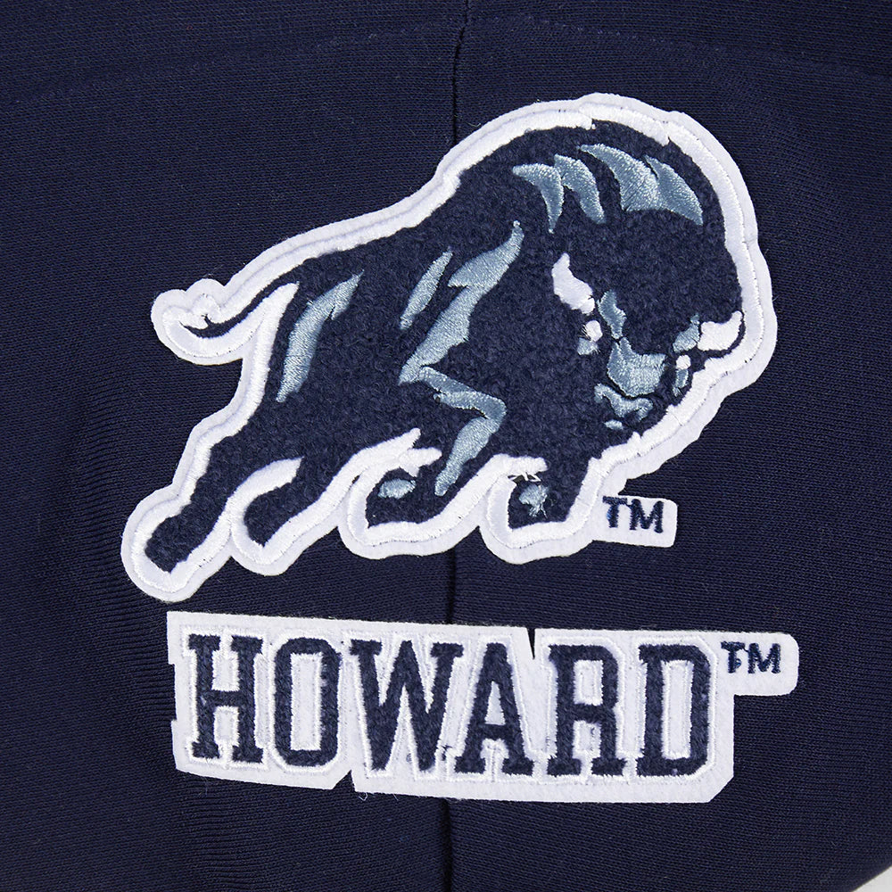 HOWARD UNIVERSITY CLASSIC WOMEN'S RIB CROPPED PULLOVER HOODIE