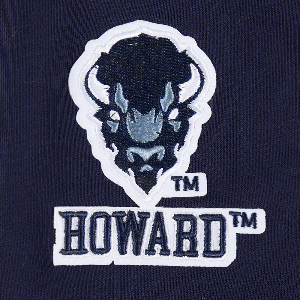 HOWARD UNIVERSITY CLASSIC WOMEN'S RIB CROPPED PULLOVER HOODIE