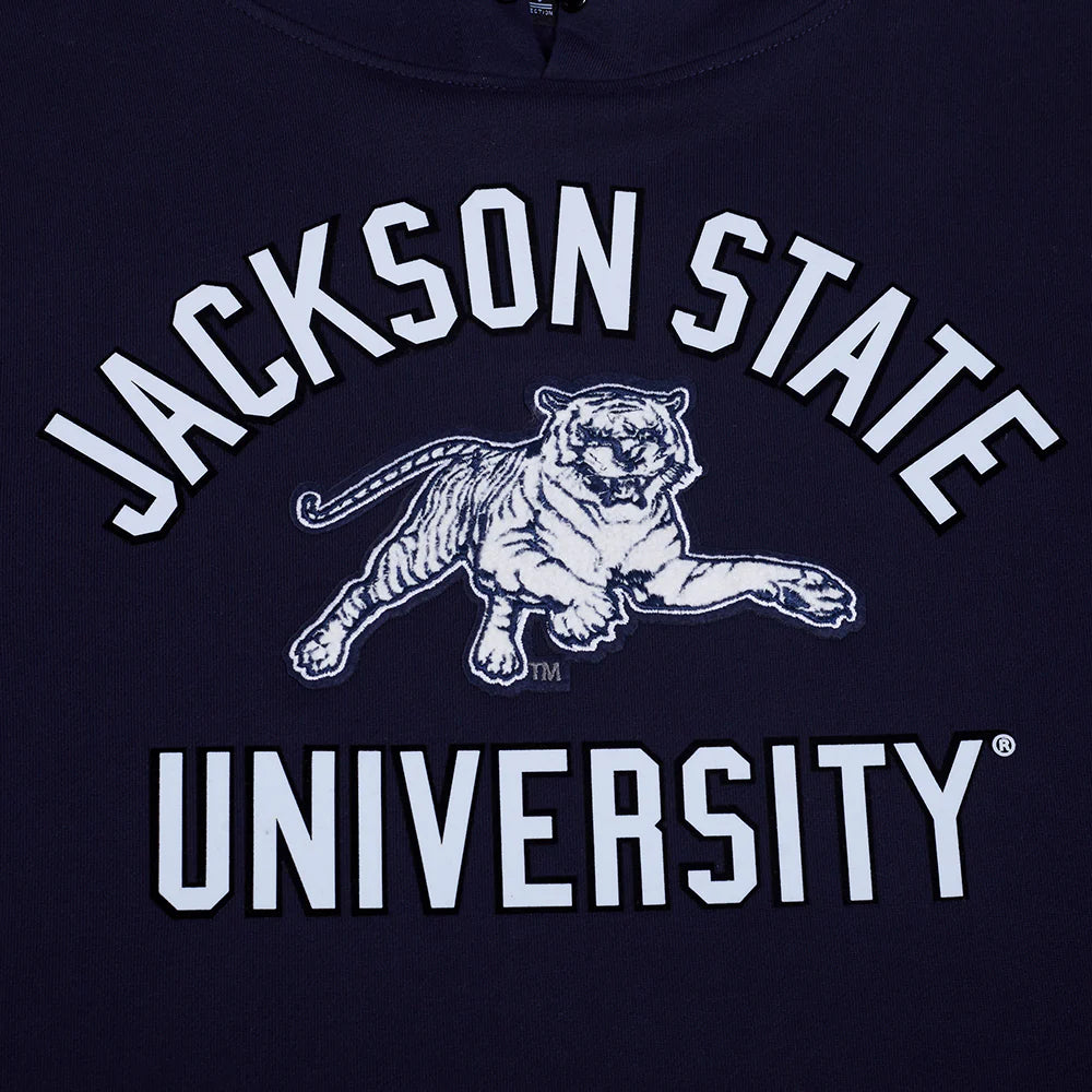 JACKSON STATE UNIVERSITY CLASSIC MEN'S STACKED LOGO PULLOVER HOODIE