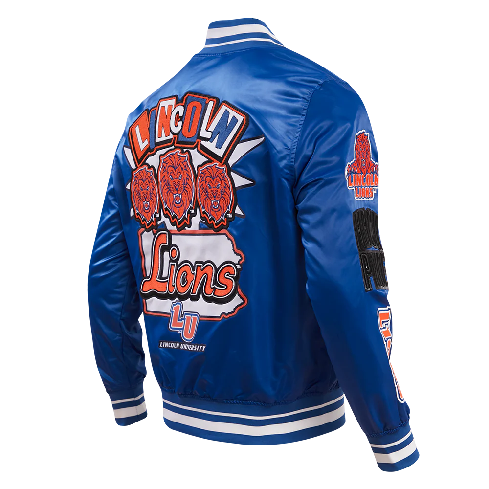 LINCOLN UNIVERSITY HOMECOMING RIB MEN'S SATIN JACKET