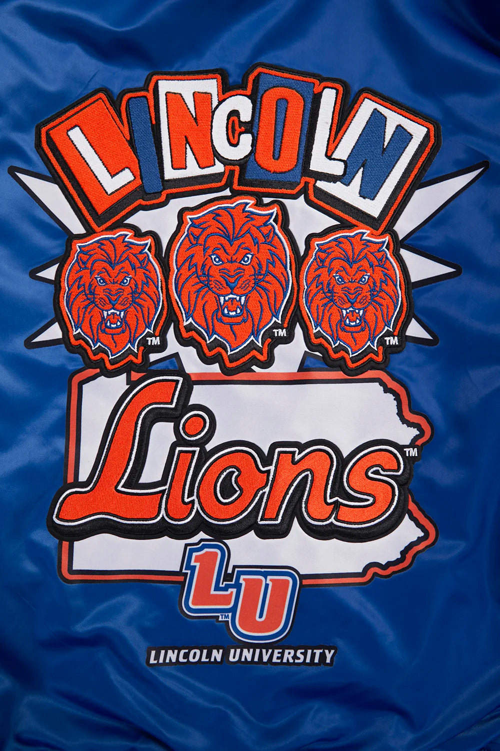 LINCOLN UNIVERSITY HOMECOMING RIB MEN'S SATIN JACKET