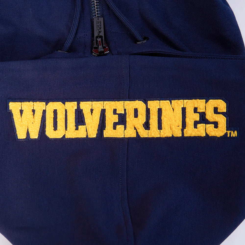 UNIVERSITY OF MICHIGAN CLASSIC MEN'S FULL ZIP PULLOVER HOODIE