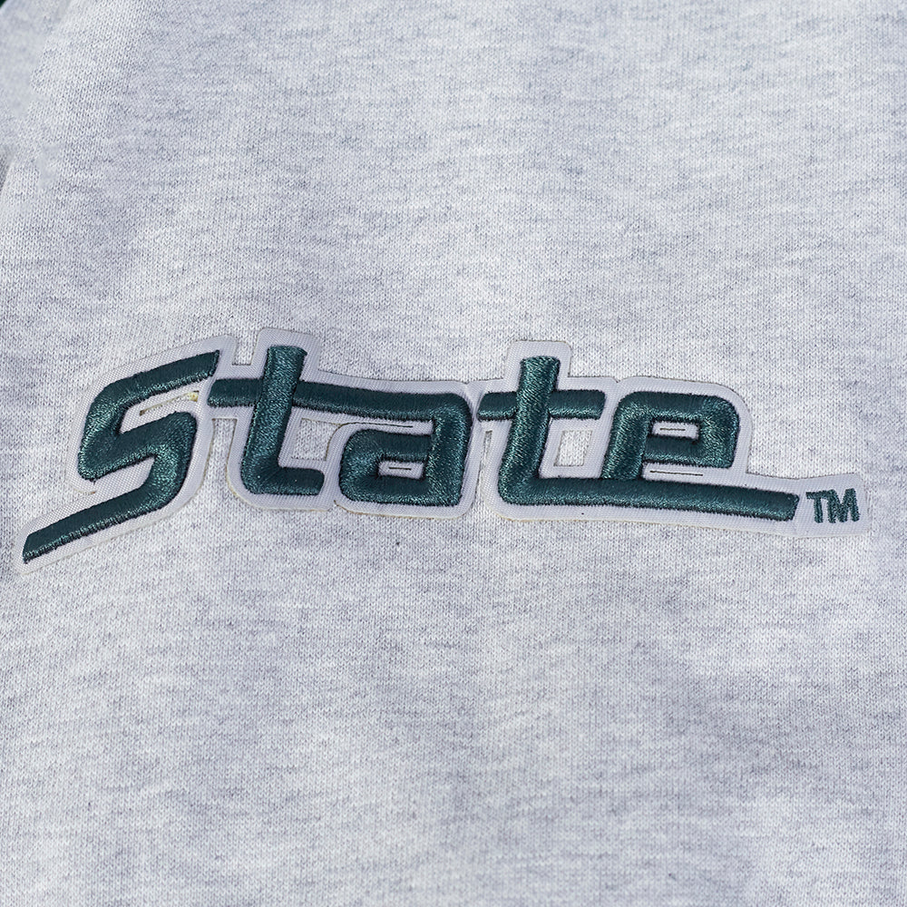 MICHIGAN STATE UNIVERSITY CLASSIC MEN'S STACKED LOGO PULLOVER HOODIE