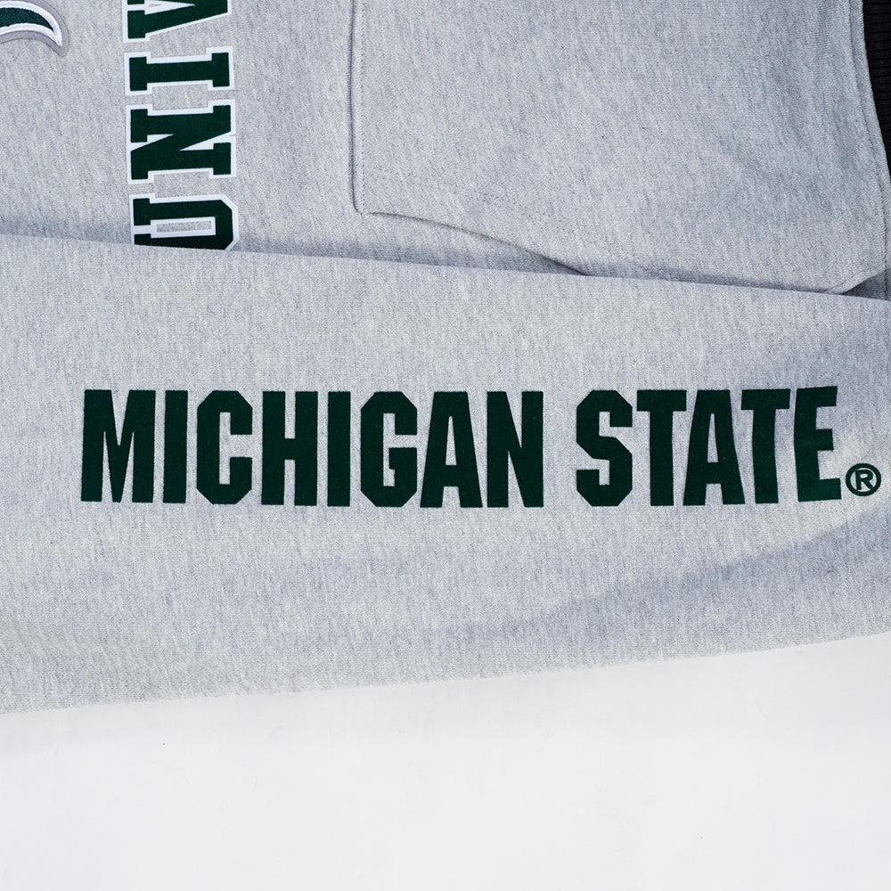 MICHIGAN STATE UNIVERSITY CLASSIC MEN'S STACKED LOGO PULLOVER HOODIE