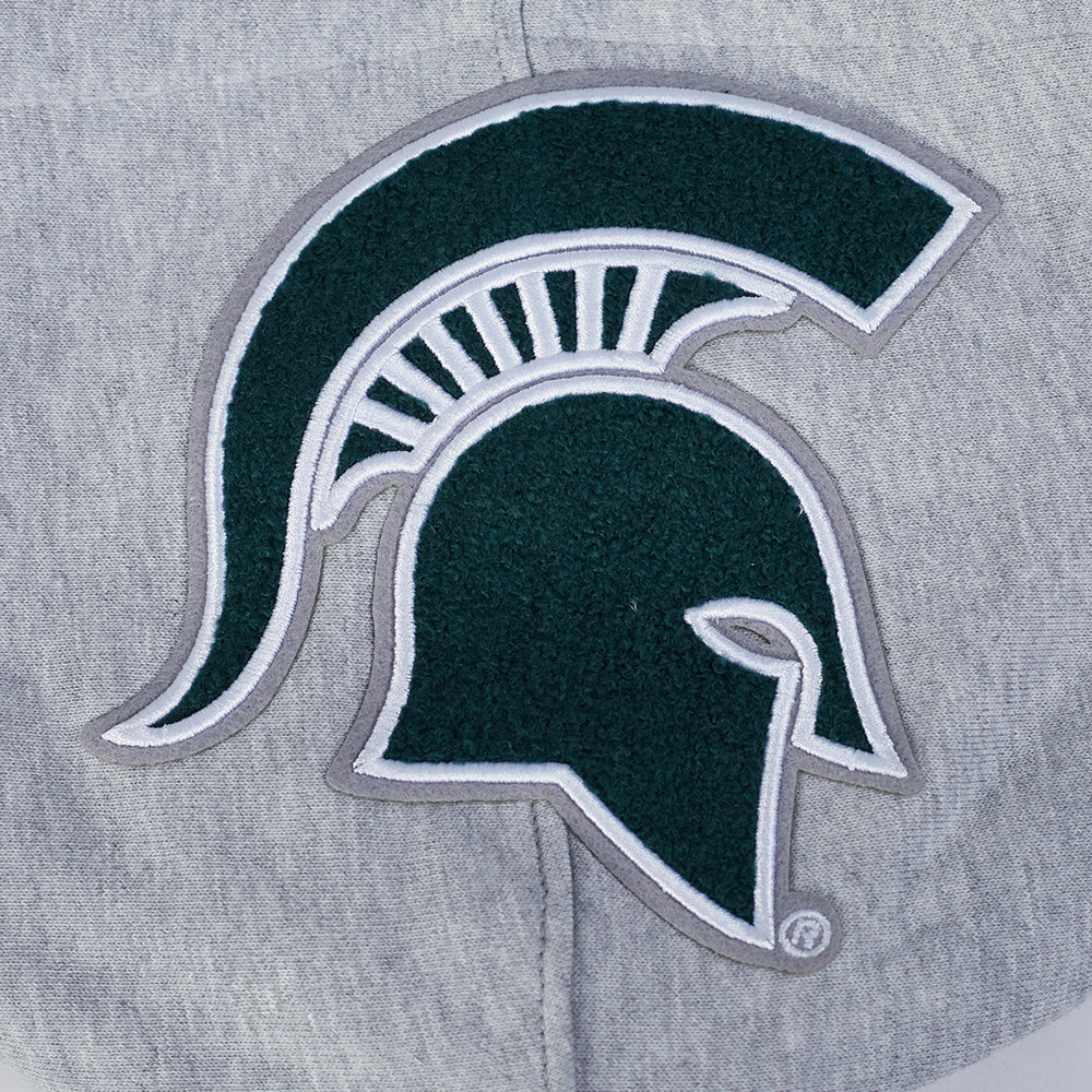 MICHIGAN STATE UNIVERSITY CLASSIC MEN'S STACKED LOGO PULLOVER HOODIE