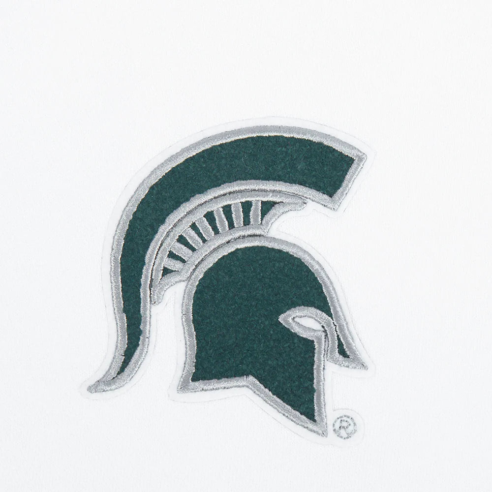COLLEGE MICHIGAN STATE UNIVERSITY CLASSIC WOMEN'S FLC RIB CROPPED PO HOODIE