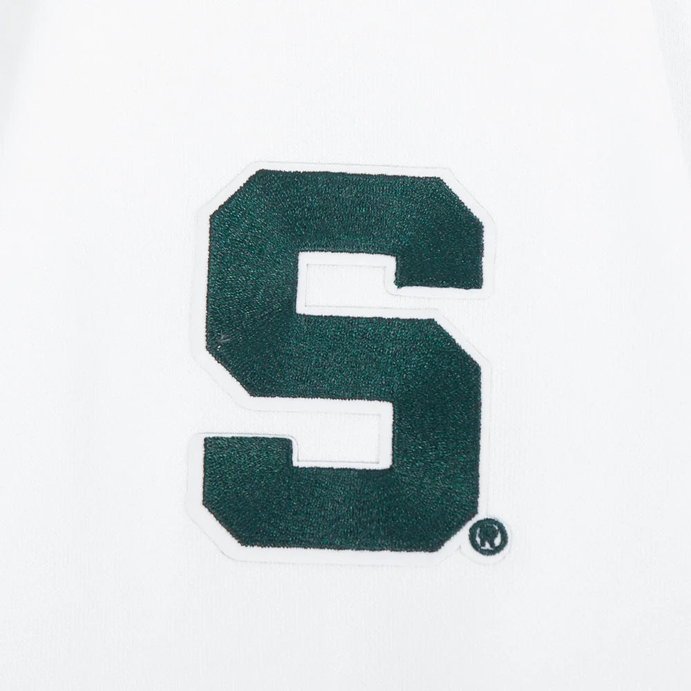 COLLEGE MICHIGAN STATE UNIVERSITY CLASSIC WOMEN'S FLC RIB CROPPED PO HOODIE