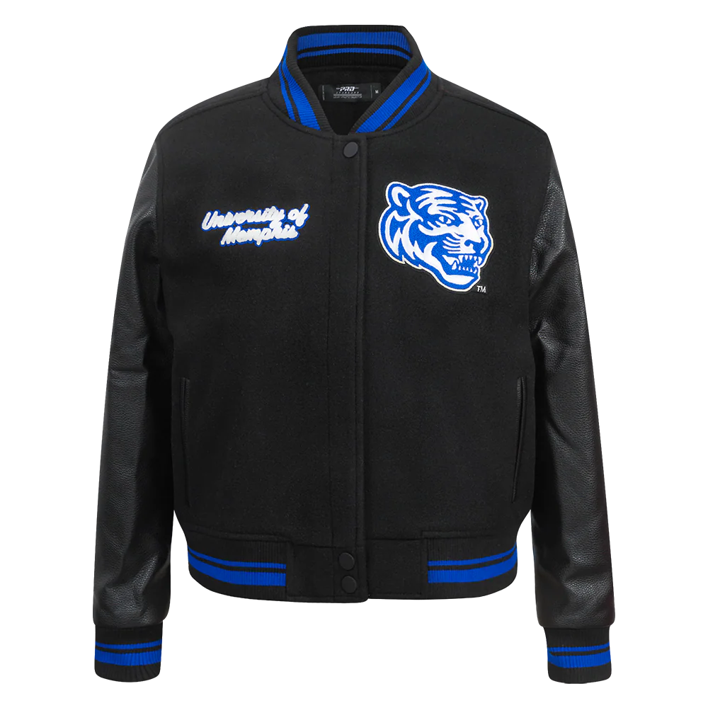 UNIVERSITY OF MEMPHIS CLASSIC WOMEN'S RIB WOOL VARSITY JACKET
