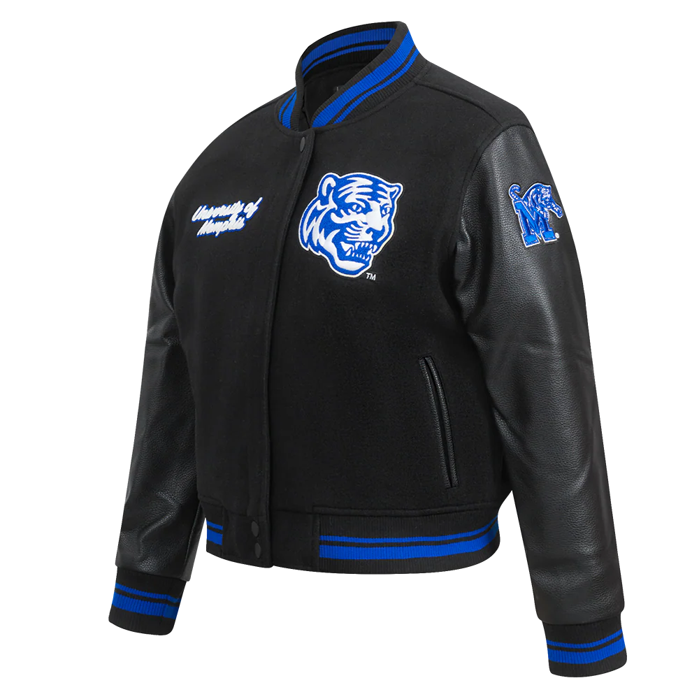 UNIVERSITY OF MEMPHIS CLASSIC WOMEN'S RIB WOOL VARSITY JACKET