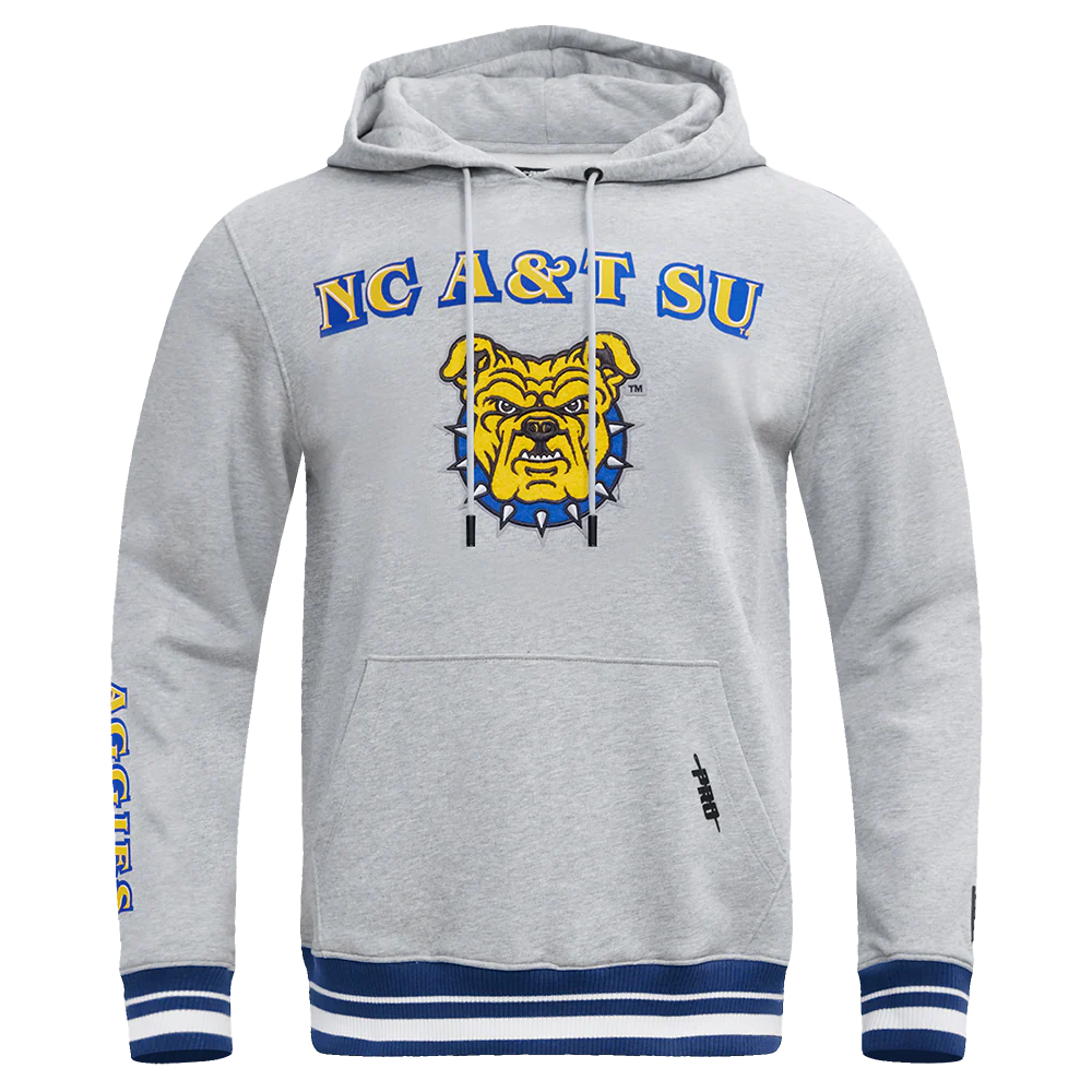 NORTH CAROLINA A&T STATE UNIVERSITY CLASSIC STACKED LOGO FLEECE CREWNECK