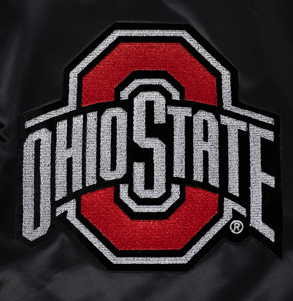 OHIO STATE UNIVERSITY CHAMPIONS MEN'S RIB SATIN JACKET