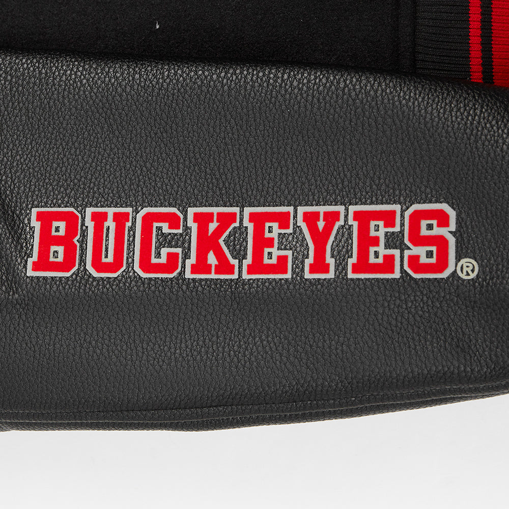 OHIO STATE UNIVERSITY CLASSIC WOMEN'S RIB WOOL VARSITY JACKET