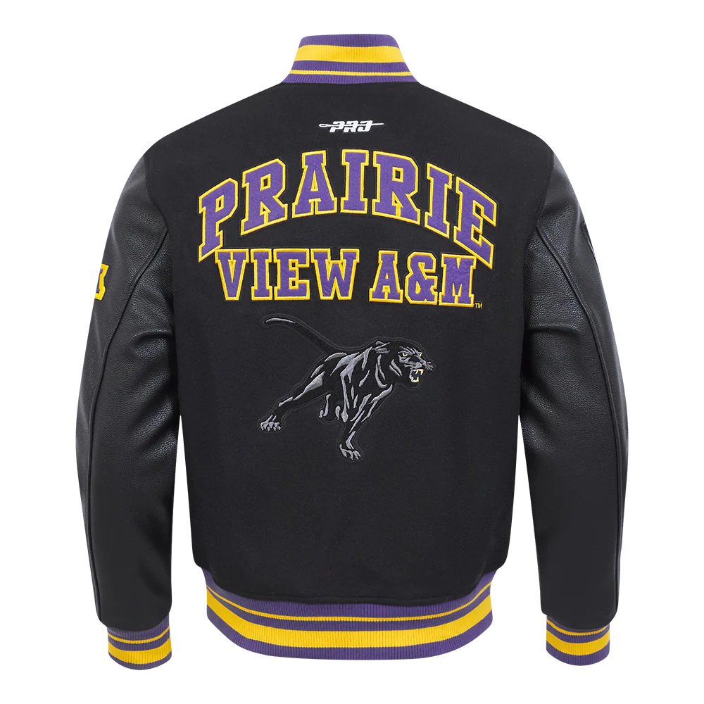 PRAIRIE VIEW A&M UNIVERSITY CLASSIC RIB WOOL VARSITY JACKET