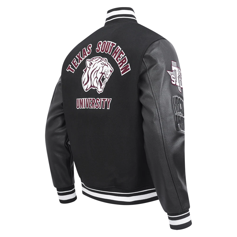 TEXAS SOUTHERN UNIVERSITY CLASSIC RIB WOOL VARSITY JACKET